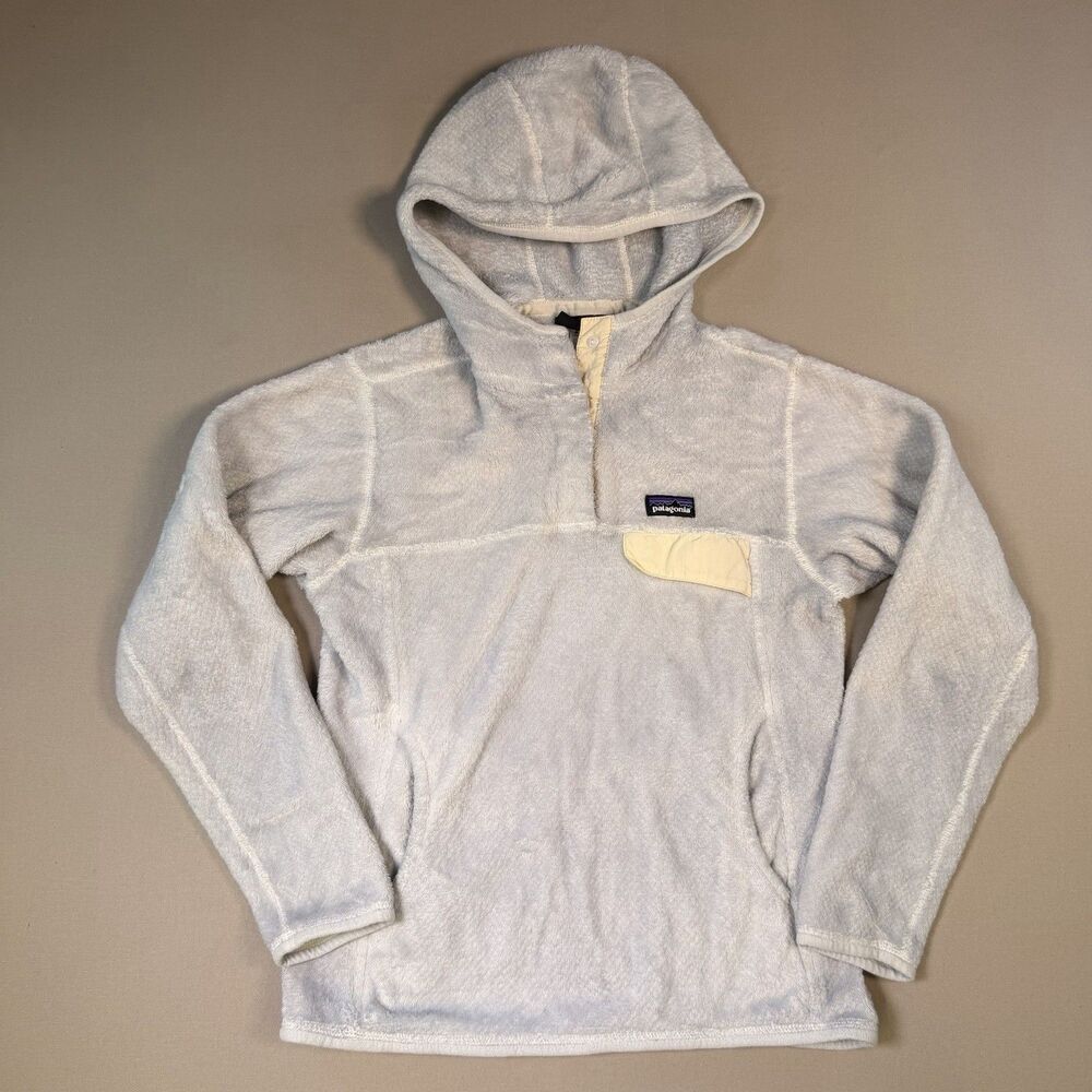 Patagonia Quarter Button Womens Hooded Polartec Synchilla Fleece Gray Small
